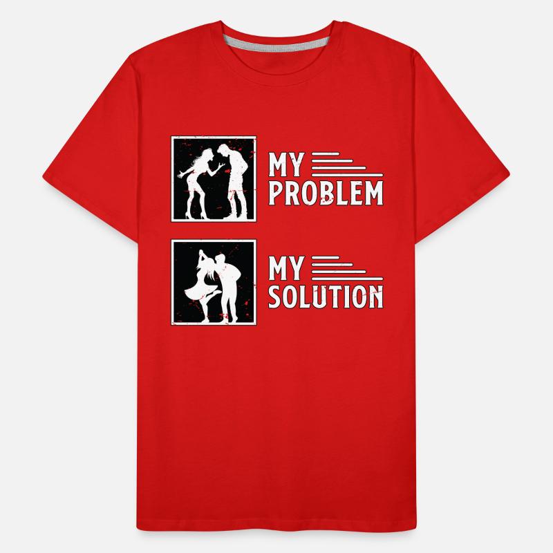 Swing Dancer My Problem My Solution Pictogram Dad Männer Premium Bio T-Shirt