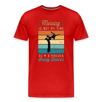 Swing Dancer Morning n’est pas mon temps Couple Dancing - T-shirt bio Premium Homme - rouge - Devant - Damien (186cm)