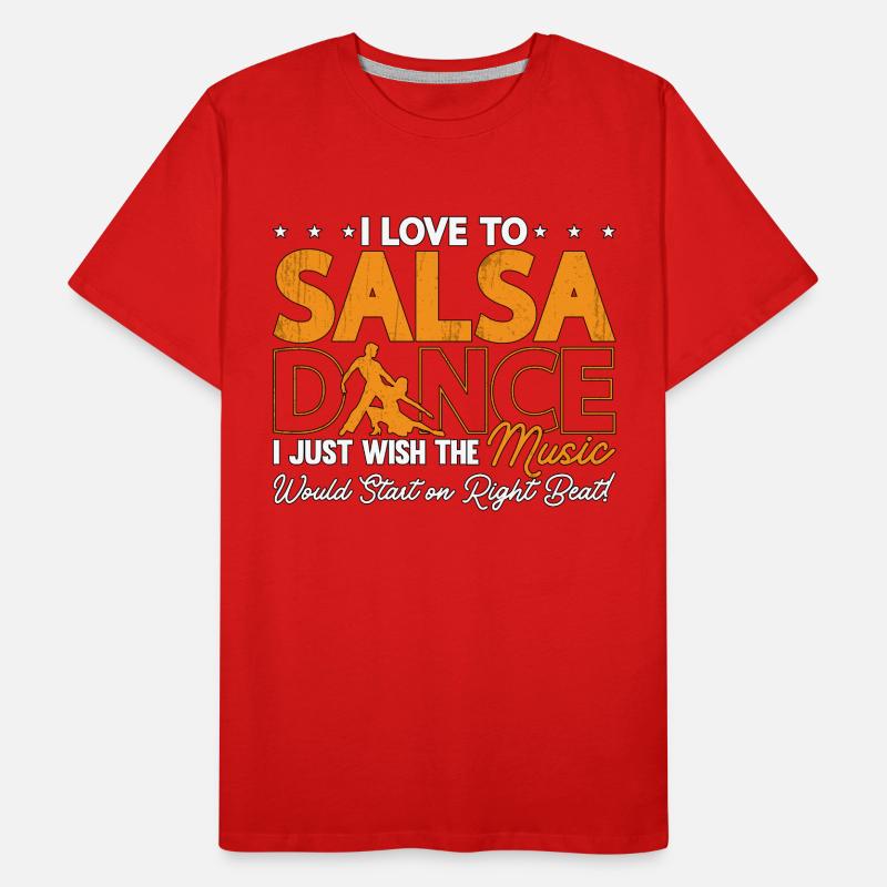 Danse Salsa J’Aime Danser La Salsa Danseuse Salsa T-shirt bio Premium Homme
