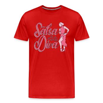Salsa Dance Salsa Diva Mambo Dancing Dance Sport - Männer Premium Bio T-Shirt - Rot - Vorne - Damien (186cm)