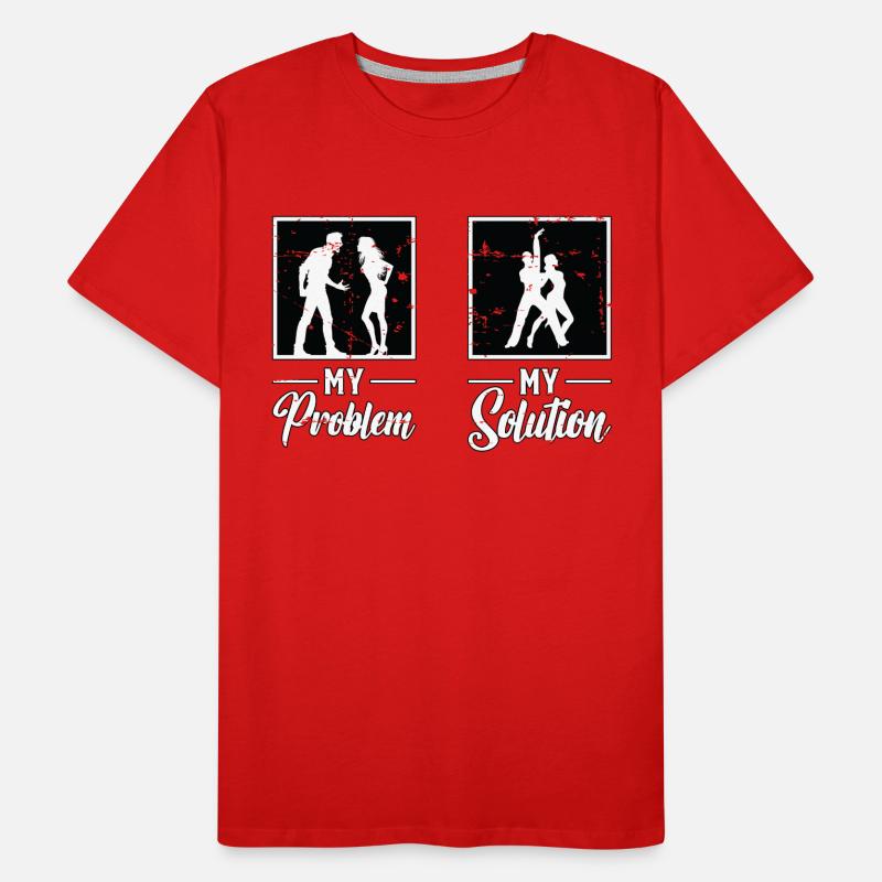 Salsa Dancer My Problem My Solution Pictogram Mom Men's Premium Organic T-Shirt