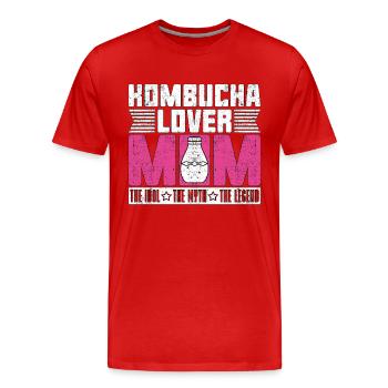 Kombucha Lover Mom The Idol The Myth The Tea Lover - Men's Premium Organic T-Shirt - red - Front - Damien (186cm)