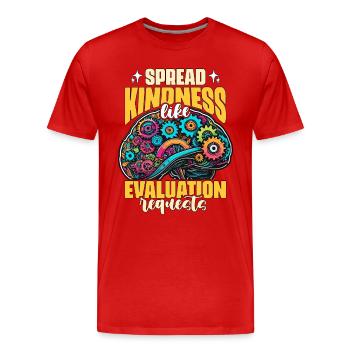 School Psych Spread Kindness Like Psychotherapist - Männer Premium Bio T-Shirt - Rot - Vorne - Damien (186cm)