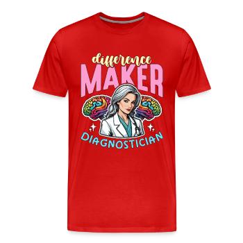 School Psych Difference Maker School Counselor - Männer Premium Bio T-Shirt - Rot - Vorne - Damien (186cm)