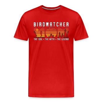 Ornithologue Maman L’idole Le mythe L’ornithologue - T-shirt bio Premium Homme - rouge - Devant - Damien (186cm)