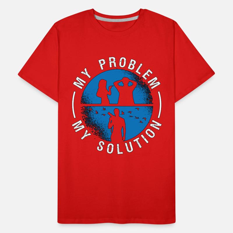 Birdwatcher My Problem My Solution Pictogram Dad Männer Premium Bio T-Shirt