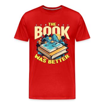 Book Editor The Book Was Better English Teacher - Männer Premium Bio T-Shirt - Rot - Vorne - Damien (186cm)