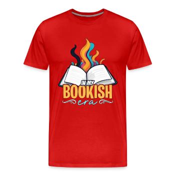 Professeur de littérature à l’époque du livre Instructeur - T-shirt bio Premium Homme - rouge - Devant - Damien (186cm)