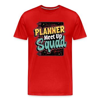 Coordinateur d’événements Organisateur de l’équipe de rencontre - T-shirt bio Premium Homme - rouge - Devant - Damien (186cm)