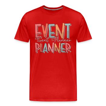 Events Coordinator Event Planner Loves Planning - Männer Premium Bio T-Shirt - Rot - Vorne - Damien (186cm)