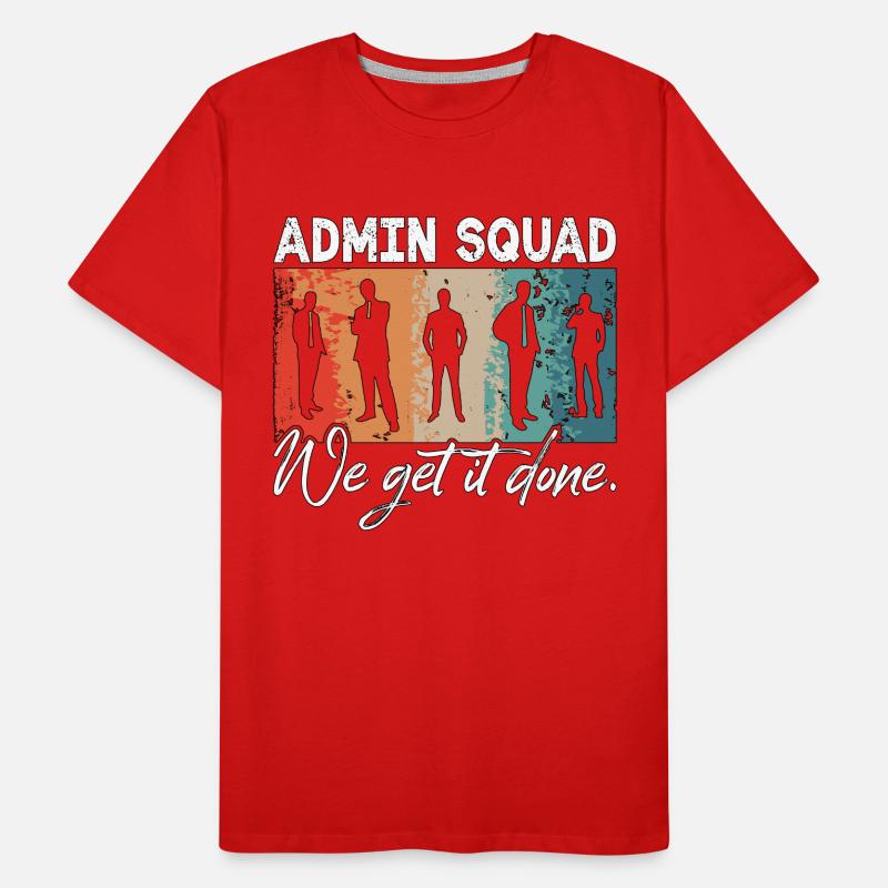 Admin Assistant Admin Squad We Get Retro Secretary T-shirt bio Premium Homme