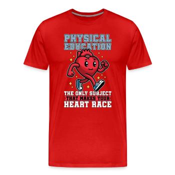 Instructeur d’éducation physique Entraîneur personnel en éducation physique - T-shirt bio Premium Homme - rouge - Devant - Damien (186cm)