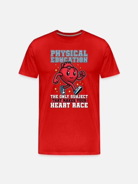 P.E Instructor Physical Education Personal Trainer - Men's Premium Organic T-Shirt - red