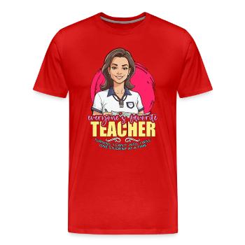 P.E Instructor Everyone's Favorite Gym Instructor - Männer Premium Bio T-Shirt - Rot - Vorne - Damien (186cm)