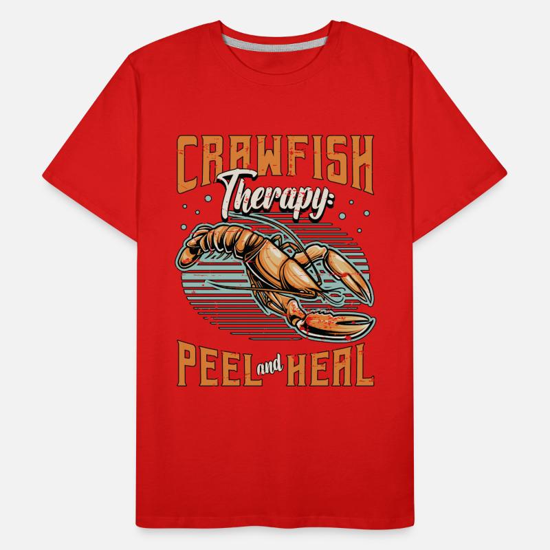 Crawfish Boil Crawfish Therapy Peel And Shellfish Men's Premium Organic T-Shirt