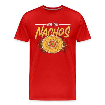 Nachos Cue The Nachos Passionné de cuisine mexicaine - T-shirt bio Premium Homme - rouge - Devant - Damien (186cm)