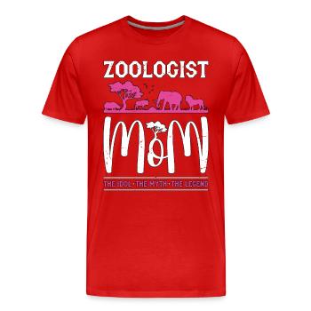 Zoologiste Maman L’idole Le mythe L’ornithologue - T-shirt bio Premium Homme - rouge - Devant - Damien (186cm)