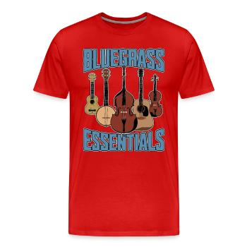 Bluegrass Essentials String Instrument Music Lover - Männer Premium Bio T-Shirt - Rot - Vorne - Damien (186cm)