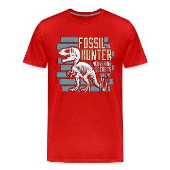Fossil Hunter Uncovering Secrets Fossil Collecting - Männer Premium Bio T-Shirt - Rot - Vorne - Damien (186cm)