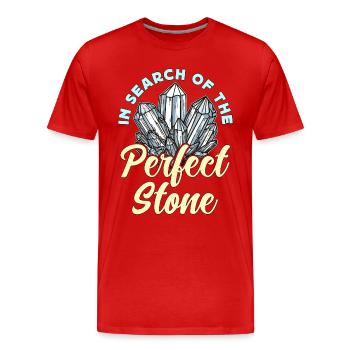 Rockhounding In Search Of The Perfect Mineralogy - Men's Premium Organic T-Shirt - red - Front - Damien (186cm)