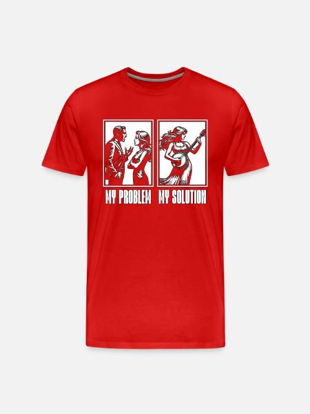 Bluegrass Musik Mit problem Mit piktogram Mor Far - Herre Premium T-shirt økologisk - rød