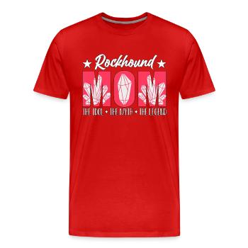 Rockhound Mom The Idol The Myth The Paleontologist - Männer Premium Bio T-Shirt - Rot - Vorne - Damien (186cm)