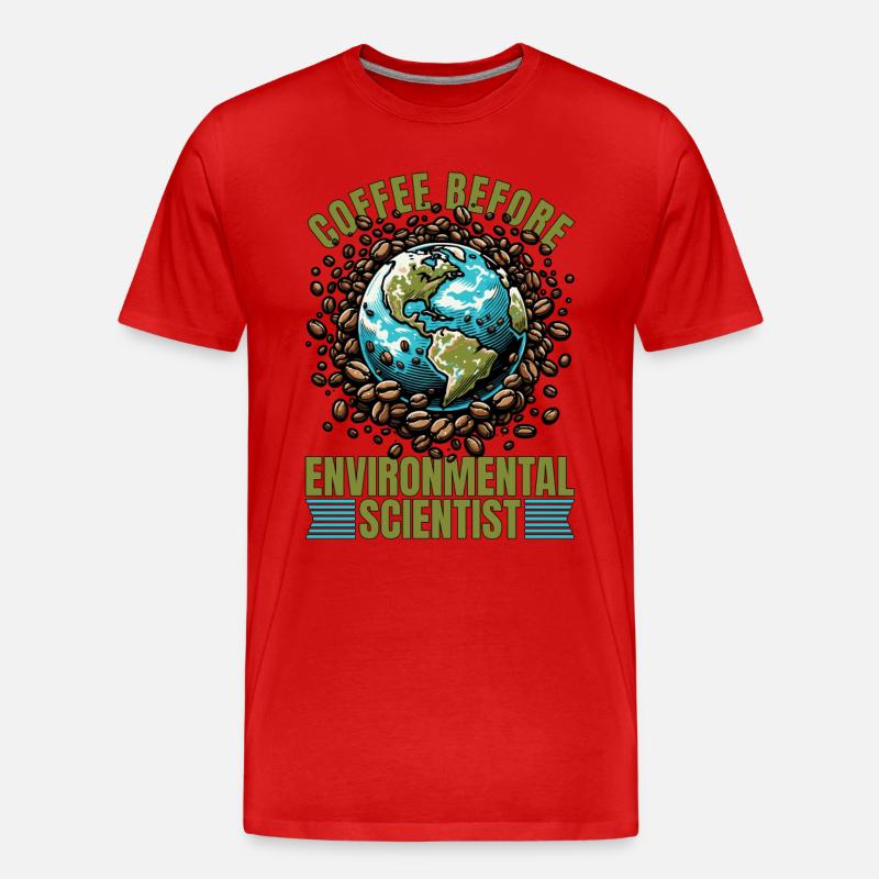 Environmental Scientist Coffee Biologist Coffee - Männer Premium Bio T-Shirt - Rot