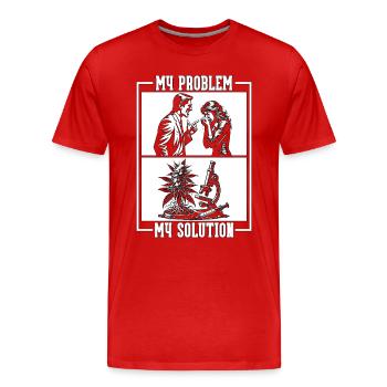 Scientifique de l’environnement Mon problème Pictogramme Maman - T-shirt bio Premium Homme - rouge - Devant - Damien (186cm)