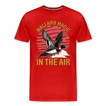 Mallard Magic In The Air Water Bird Mallard Duck - Men's Premium Organic T-Shirt - red - Front - Damien (186cm)