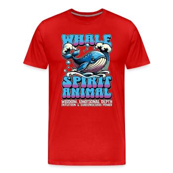 Whale Spirit Animal Wisdom Sailing Whale Watching - Männer Premium Bio T-Shirt - Rot - Vorne - Damien (186cm)