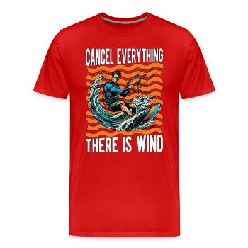 Kiteboarding Cancel Everything There Windsurfing - Männer Premium Bio T-Shirt - Rot - Vorne - Damien (186cm)