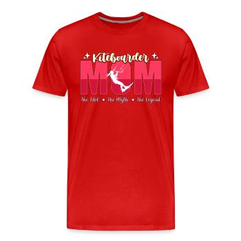 Kiteboarder Mom The Idol The Kitesurf Enthusiast - Männer Premium Bio T-Shirt - Rot - Vorne - Damien (186cm)