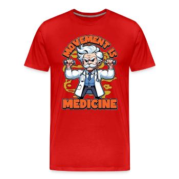 Physical Therapist Movement Is Healthcare Worker - Männer Premium Bio T-Shirt - Rot - Vorne - Damien (186cm)