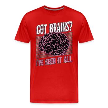 Neurosurgeon Got Brains I've Seen It Neuroscience - Men's Premium Organic T-Shirt - red - Front - Damien (186cm)