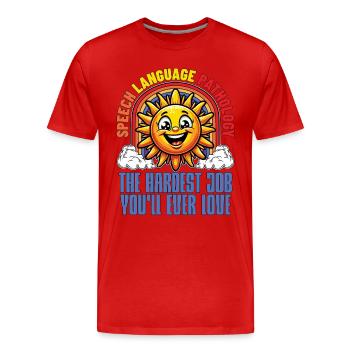 Speech Therapy Speech Language Physiotherapist - Männer Premium Bio T-Shirt - Rot - Vorne - Damien (186cm)