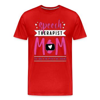 Speech Therapist Mom The Idol Speech Pathologist - Männer Premium Bio T-Shirt - Rot - Vorne - Damien (186cm)