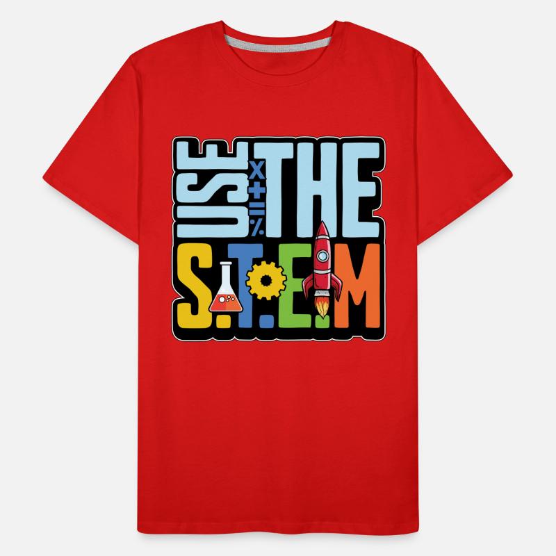 Utilisation par les enseignants de STEM Les STEM aiment l’informatique T-shirt bio Premium Homme