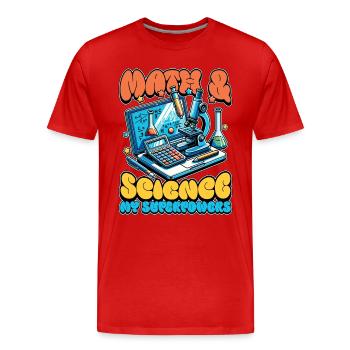 STEM Teacher Math + Science Data Analysis Educator - Männer Premium Bio T-Shirt - Rot - Vorne - Damien (186cm)