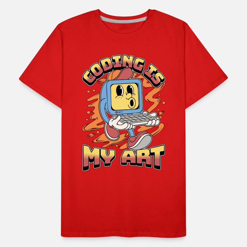 Coder Coding Is My Art Software Engineering Coders Männer Premium Bio T-Shirt
