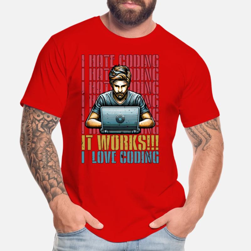 Codeur Je déteste coder Développeur Technologie Codeurs T-shirt bio Premium Homme