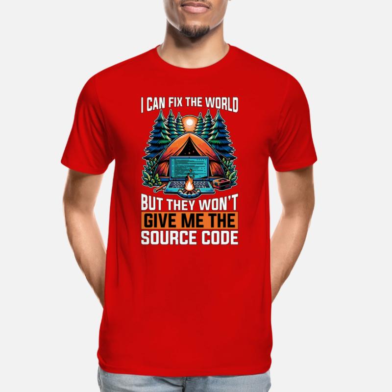 Coder I Can Fix The World Web Developer Coders Männer Premium Bio T-Shirt