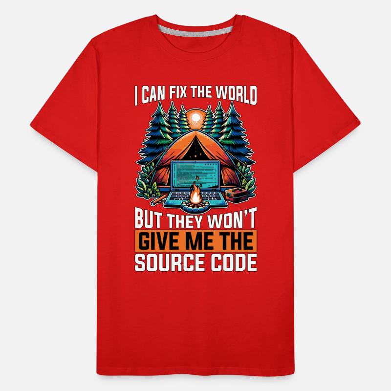 Coder I Can Fix The World Web Developer Coders Männer Premium Bio T-Shirt