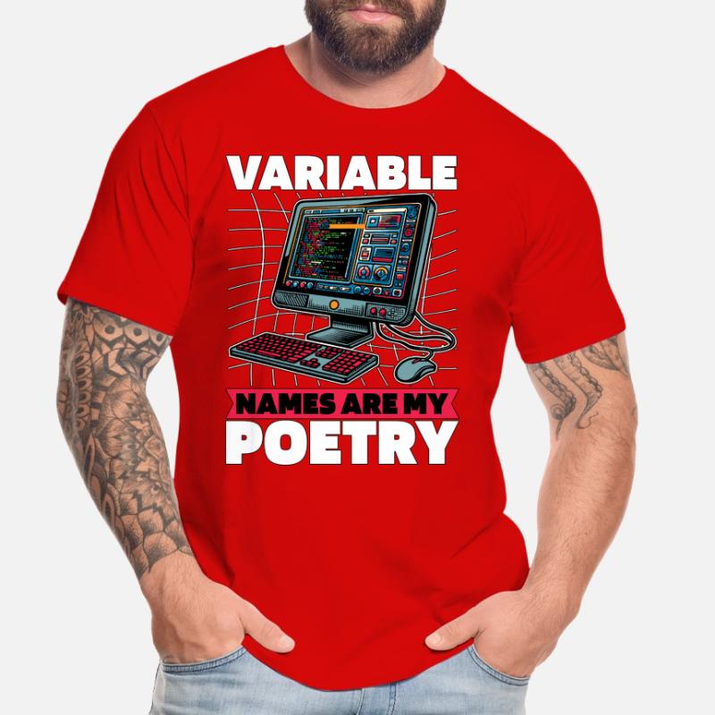 Coder Variable Names Are My Poetry Programmer Männer Premium Bio T-Shirt