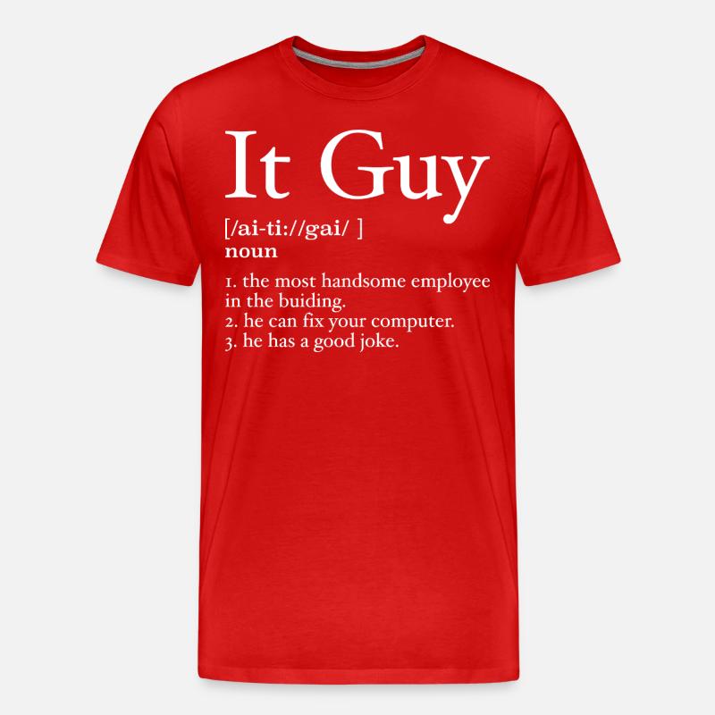 Definition des It-Mannes - Männer Premium Bio T-Shirt - Rot
