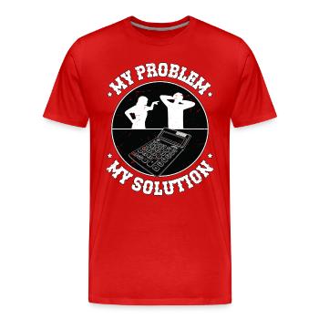 Comptable Mon problème Mon pictogramme Papa Comptable - T-shirt bio Premium Homme - rouge - Devant - Damien (186cm)