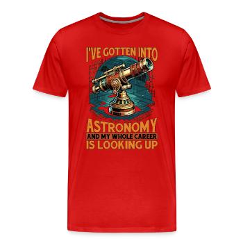 Astrologer I've Gotten Into Astronomy Astrological - Men's Premium Organic T-Shirt - red - Front - Damien (186cm)