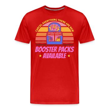 Trading Card Playing Card Card Game Gift - Men's Premium Organic T-Shirt - red - Front - Damien (186cm)