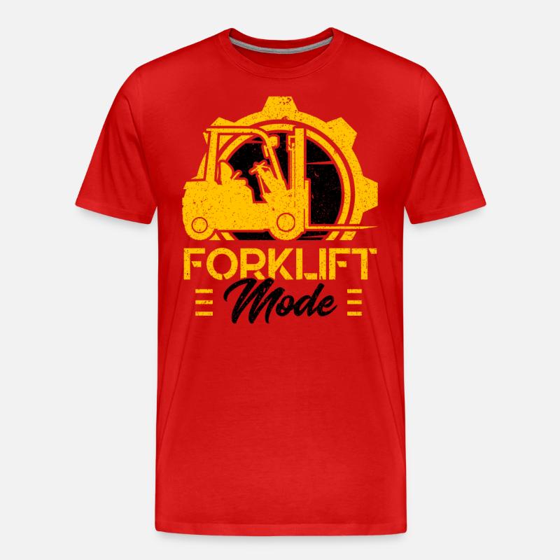 Gabelstaplerfahrer Gabelstapler-Modus Geschenk - Männer Premium Bio T-Shirt - Rot
