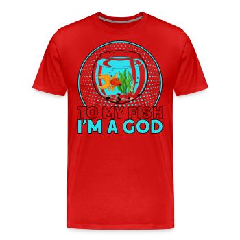 Aquarist Fish Keeper Hobby Aquarium Fish Keeper - T-shirt bio Premium Homme - rouge - Devant - Damien (186cm)