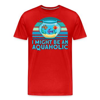 Aquarist Fish Keeper Hobby Aquarium Fish Keeper - T-shirt bio Premium Homme - rouge - Devant - Damien (186cm)